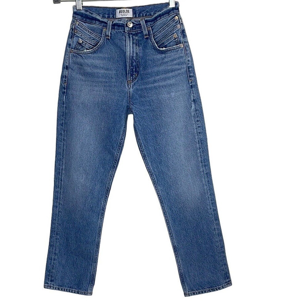 AGOLDE HIGH WAIST STRAIGHT ANKLE DENIM SIZE 25